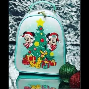 24HR DROP ⬇️ Loungefly light up Christmas back Pack Mickey & Friends Holiday String Lights Light Up Mini Backpack main image 2